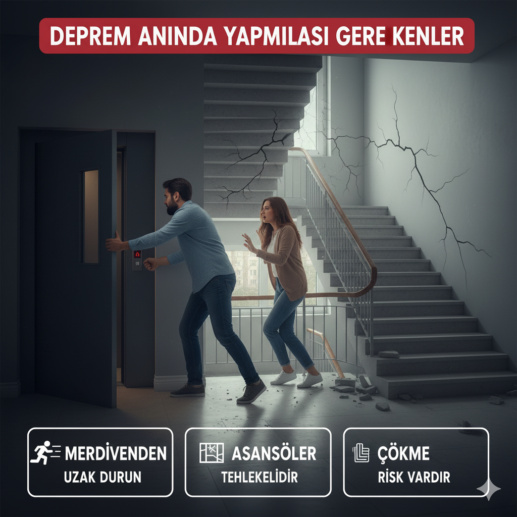 Merdivenlerden veya Asansörlerden Uzak Durun: